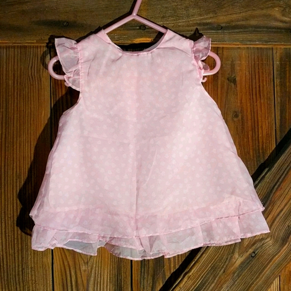 Little Lindsey Pink and White Dress